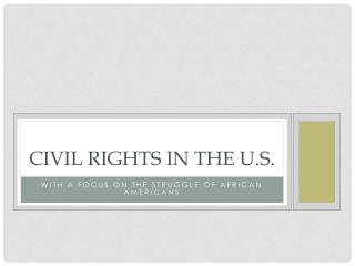 Civil Rights in the U.S.