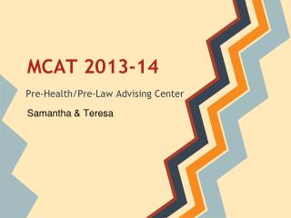 MCAT 2013-14
