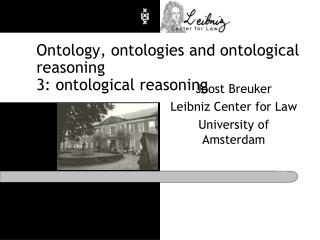 Ontology, ontologies and ontological reasoning 3: ontological reasoning