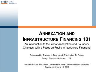 Annexation and Infrastructure Financing 101