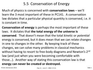 5.5 Conservation of Energy