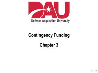 Contingency Funding Chapter 3