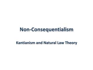 Non-Consequentialism