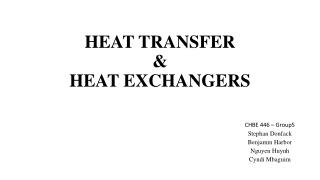 HEAT TRANSFER &amp; HEAT EXCHANGERS