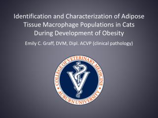 Identification and Characterization of Adipose Tissue M acrophage P opulations in Cats D uring Development of Obesity