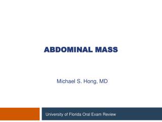 Abdominal mass