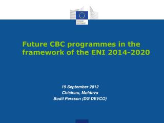 Future CBC programmes in the framework of the ENI 2014-2020
