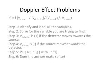 Doppler Effect Problems