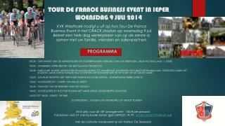 TOUR DE FRANCE BUSINESS EVENT IN IEPER WOENSDAG 9 JULI 2014
