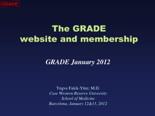 The GRADE website and membership