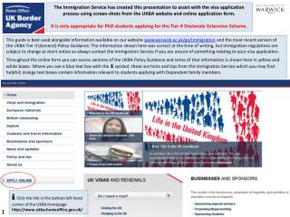 i Click the link in the bottom left hand corner of the UKBA homepage http://www.ukba.homeoffice.gov.uk/