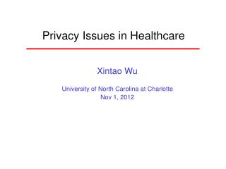 Privacy Issues in Healthcare