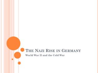 The Nazi Rise in Germany