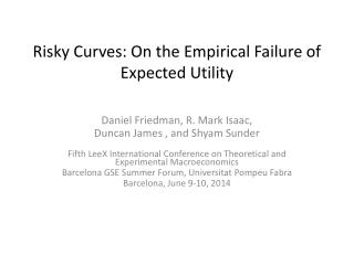 Risky Curves: On the Empirical Failure of Expected Utility