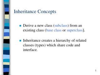 Inheritance Concepts
