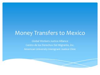 Money Transfers to Mexico