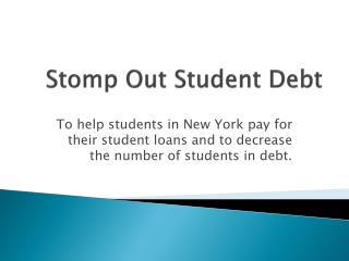 Stomp Out Student Debt