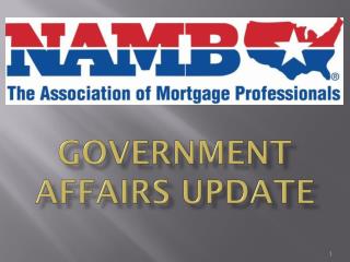 Government Affairs update