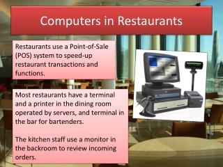 Computers in Restaurants
