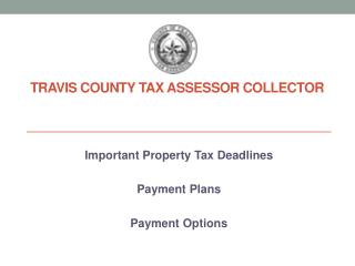 Travis County Tax Assessor Collector