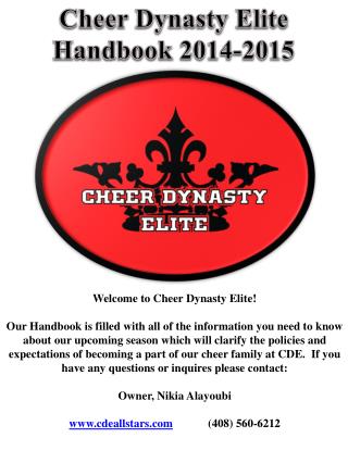 Welcome to Cheer Dynasty Elite!