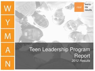 Teen Leadership Program Report 2012 Results