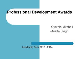 Professional Development Awards