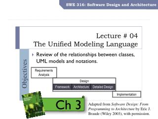 Lecture # 04 The Unified Modeling Language