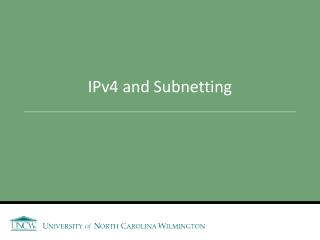 IPv4 and Subnetting
