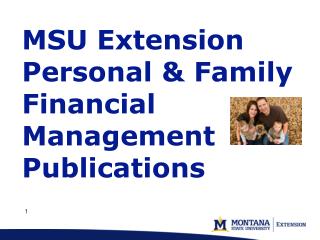 MSU Extension Personal &amp; Family Financial Management Publications