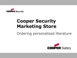 Cooper Security Marketing Store