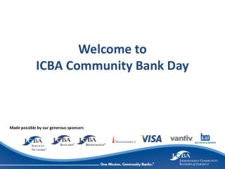 Welcome to ICBA Community Bank Day