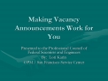 making vacancy announcements work for you