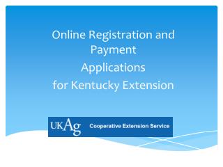 Online Registration and Payment Applications for Kentucky Extension