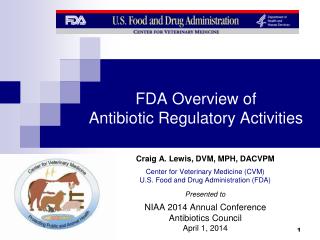 FDA Overview of Antibiotic Regulatory Activities