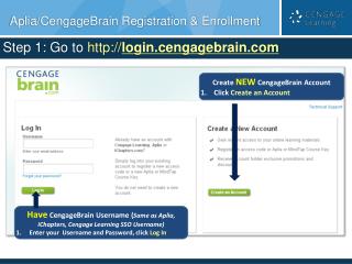 Aplia/CengageBrain Registration &amp; Enrollment