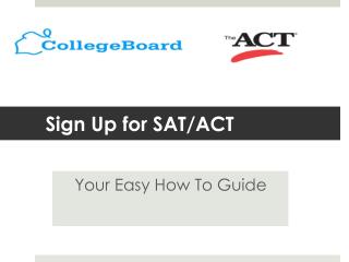 Sign Up for SAT/ACT