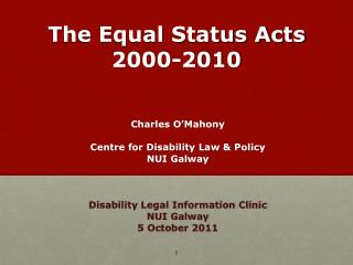 The Equal Status Acts 2000-2010