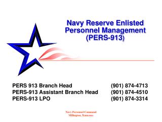 Navy Reserve Enlisted Personnel Management (PERS-913 )