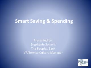 Smart Saving &amp; Spending