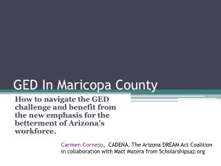 GED In Maricopa County