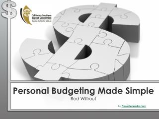 Personal Budgeting Made Simple