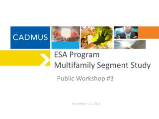 ESA Program Multifamily Segment Study