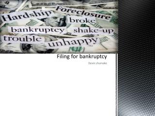 Filing for bankruptcy