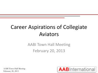 Career Aspirations of Collegiate Aviators