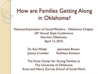 How are Families Getting Along in Oklahoma?