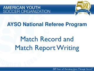 Match Record and Match Report Writing