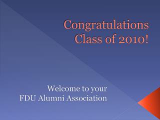 Congratulations Class of 2010!