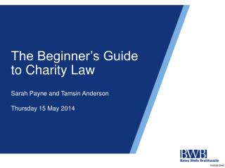 The Beginner’s Guide to Charity Law