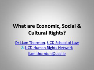 What are Economic, Social &amp; Cultural Rights?